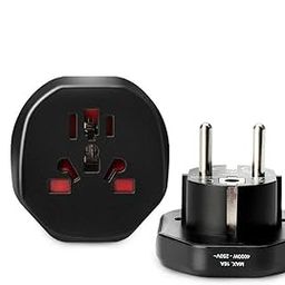 2500W Universal 2 Pins 10A Plug Travel Adapter Converter Socket.-38