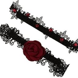 2x2 Pieces Lace Garters with Red Rose Decor Wedding Bride Costume Accessories|Clothing, Shoes & Accessories | Wedding & Formal Occasion | Bridal Accessories | Garters-39