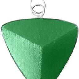 Healing Crystal Pendant for Girls Women | Round Oval Triangle Hexagonal Shape Stones Peddant Necklace with Chain for Wearing Giftting Fashion Jewelry-12