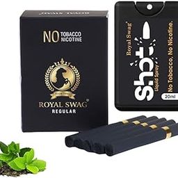 Royal Swag Ayurvedic Herbal Cigarettes 100% Tobacco Free & 100% Nicotine Free Regular Flavour 20 Sticks With 20 ML Anti Addiction Spray - Herbal Smokes Made With Ayurvedic & Natural Herbs (Pack Of 20)-image-26