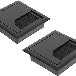 2Pcs Cable Manager, Wire Cover for Desk, Under Desk Cable Management Tray, Wire Organizer for Table, Black Cable Manager Box-image-25
