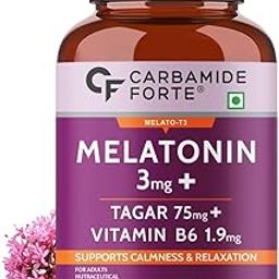 Carbamide Forte Melatonin 3mg With Tagara 75mg Sleeping Aid Pills 90 Tablets-99