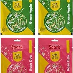 Spark International Green Apple Air Pocket Air Freshener Last upto 30 Days (Pack of 2) and Rose Dew Air Pocket Air Freshener Last upto 30 Days ((Pack of 2) (Combo of 4)-image-18