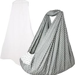 beetot New Born Baby Swing Cradle (Jhula) | Bismark Cradle with Mosquito Net | Weight Capacity up to 20kg | Age from 0-12 Months | Cradle Set (Grey)-image-56