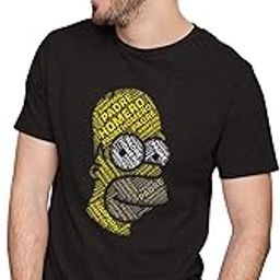 Men's & Women's Regular Fit T-Shirt Simpson - Calligram 100% Cotton Unise T-Shirt Black; _PT_52053-image-97