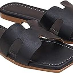 Women’s Dressy Flat Sandals | Comfortable Slip-On Leather Slide Sandals | Stylish & Breathable Footwear for Casual & Formal Wear | Durable, Lightweight, Perfect for All-Day Comfort-picture-3