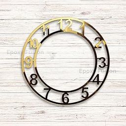 Epoxy Fusion 9 inches Acrylic Arabic Numbers Clock Ring, Resin Clock Acrylic Numerals Pre Cut-Out for Clock Making, Resin Art, DIY Projects (9" inches)-12