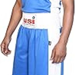 USI UNIVERSAL Boxing Uniform Short & Vest Set, LSV Light Weight Sports Dress Boxing Suit Boxing Dress For Women Boxing Uniform With Vest & Shorts for Boxing (Blue, 40)-image-4