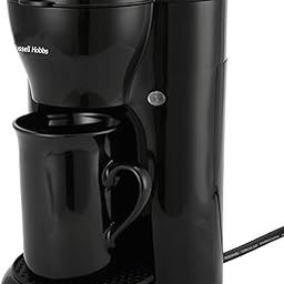 Russell Hobbs Quiet Brew 1 Cup Coffee Maker | 300W, 0.125L Capacity, Fast Brewing in Under 3 Minutes | Includes Ceramic Cup & Permanent Filter | Compact Design, Anti-Slip Coaster | 2-Year Warranty-26