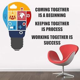 Kaushiki 'Working to Gather is Success - Office - Inspirational - Motivational - Quotes - Wall Sticker' (Size - 80 cm X 55 cm) Desg - 69-image-54