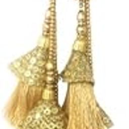 Inhika Set of 2 Lehenga Latkan (Gold, 29 Cm Long)-picture-12