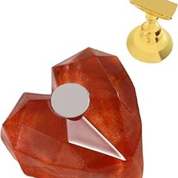 UJEAVETTE® Nail Tips Stand Base Magnetic Nail Art Display For Practice Aurora Red-25