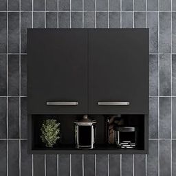 WOOD VAN Kitchen Unit 2 Door with Shelf Wall Mounted Kitchen Cabinet for Home Kitchen | Office | Hall | Living Room | Color:- Black || Assembly-DIY (Do-It-Yourself), (60 x 30 x 60 Cm)-image-54