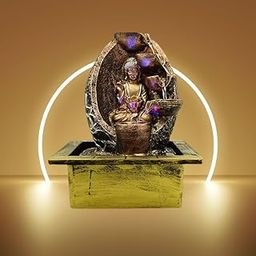 Puja N Pujari Buddha Water Indoor Fountain for Home Decor (Buddha Fountain 12)-image-7