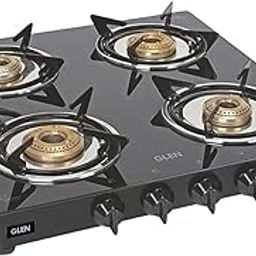 Glen 4 Burner Toughened Glass Top | LPG Gas Stoves Junior | Fuel Efficient Brass Burners | Black | Manual Ignition | ISI Certified | Revolving Nozzle | 2 Year Warranty | 1040 GT XL JU BB BL-image-19