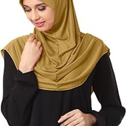 Hijab Modest Fashion Women's Hijab with Glittering Stylish Stone Design Poly cotton Feel Good Fabric Zooni Hijab L (Gold)-image-63