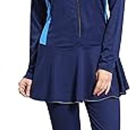 products Full Body Ladies Swimsuit Padded Black_TBlue-image-92