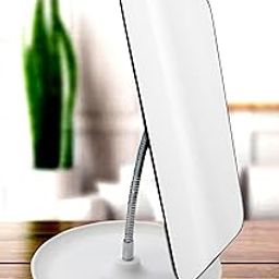 360° Rotaiton Round Dish Beauty Mirror, Folding Portable Tabletop Saving & Makeup Desk Vanity Countertop Mirrors with Stand for Dressing,Parlor,Travel Best Wish for Gift Men Women-14