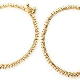 Gold Plated Brass Thin Size Anklet Payal Kolusu Ghungroo for Women and Girls - 10 Inches-image-85