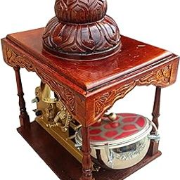 CRAFTS WORLD Fully Automatic Electric Arti Machine Nagada With Sweet Snakh Sound And Stand For Home And Office Temple,Drum Bells with Adjustable Arti Tempo/Rhythm (Machine Only)-image-81