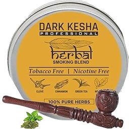 Dark Kesha Ayurvedic Herbal Smoking Mixture Blend 30 gram - 100% Nicotine Free & Tobacco Free With 1 Wooden Antique Pipe | Made With Natural Clove, Tulsi and Other Ayurveda Herbs (Addiction Free)-image-22