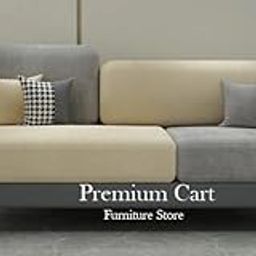 PREMIUM CART Velvet Contemperory Sofa Couch with Cushion Chaise Lounge Sectiona Sofa Perfect for Living Room & Bedroom Guests Home & Office (3 Seater Sofa Grey & Beige)-25