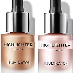 Cosmetics Glitter Makeup Highlighter | Lightweight | Long Wear | Non Sticky Water Proof & Glow liquid Highlighter For Face Makeup Pack of 2.-picture-2