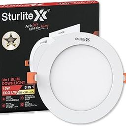 Sturlite Eco LYF 15W (3 in1) Round LED Downlight| Warm, Neutral & Cool White Color Temperature| 1200 Lumens with CRI Tech for Various Ceiling Types and Rooms (Round, Pack of 1)-19