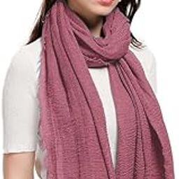 Women's UV Protection Premium Light Weight Wrinkle Ironless Crinkle Cotton Hemp Summer Scarf Stoles Shawl head scarves for girls-image-75