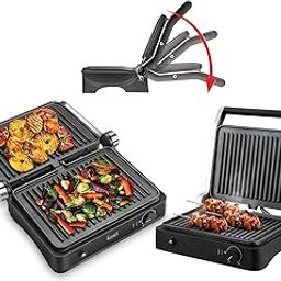Warmex Home Appliances 180 Grill 2000 Watts Electric Indoor Multi Functional Flat Grill Master Sandwich Maker (Black)-17