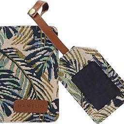 Wanderlust Travel Duo: Passport Cover & Luggage Tag | Made of Premium Vegan Leather | Ideal Gift & Travel Companion | Stylish Combo for Men and Women | (Set of 2, Green Maple)-picture-16