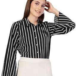 Women Black White Shirt-54