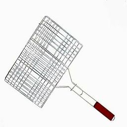 Portable BBQ Grill Net Basket – Chrome Plated Barbecue Grilling Tray with Ergonomic Handle, Non-Stick Mesh for Fish, Meat, Steak, Seafood – Foldable, Durable, Outdoor Cooking Tool (43 x 29 x 2 cm)-image-62