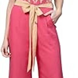 Women's Printed Yoke Jumpsuit V-Neck Casual One-Piece with Ethnic Print Detail Relaxed Fit for Daywear or Travel-image-42