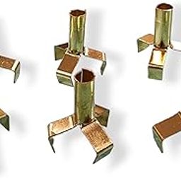 YRK Brass Wick Holder Stand 1 Inch Set of 6 | Vathi Stand | Bathi Stand | Deepam Stand | Vilakku Stand | Lavangam Stand | Thiri Stand 1 Inch Set of 6-25