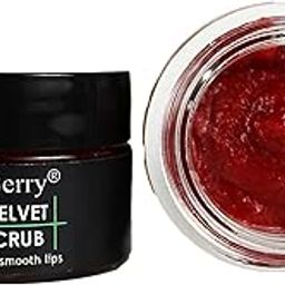 EcoBerry Red Velvet Lip Scrub For Natural Pink Lips Dry, Chapped Lips, Exfoliates, Supple Moisturizing Conditioning, Natural, Handmade, Mineral Oil Free, Preservative Free, Paraben Free, Veg-31