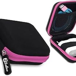ZedGear Earphone Headphone Case Pouch Multi Purpose Storage Case for Earphones Headset Charging Cable Pen Drives SD Cards Memory Card Data Cord and Other Mobile Accessories - Pink-10
