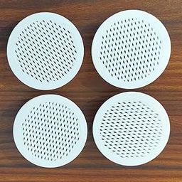 Spicado Traders Round Wall Air Hole Closer/Circle Air Cowl/Air Vent Grille Cover Ducting/Mosquito Net/Dust Controller White (1.5 Inch) - Pack of - 4-10