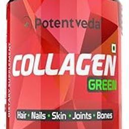 Potentveda Collagen Green Advanced Formula Capsules for Hair, Skin, Nails and Joints, 60 Capsules-13