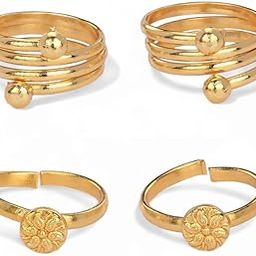 Combo of 2 Pair Toe Rings Adjustable, Trendy & Fashionable Accessories-image-101