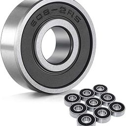 ZUBSHA 608-2RS 10PICS RUBBER SEALED BALL BEARINGS 8X22X7MM FOR 3D PRINTER, ROBOTICS II 608 2RS (10 PCS)-9