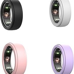 Smart Ring Protector Cover - 4 Pack, Compatible with Oura/Samsung Galaxy/UltraHuman/Air/RingConn Rings, Soft Silicone Case for 6/7/8/9/10mm-26