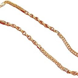 1GM Gold Plated Chain Jewellery Neck Chain For Men Women Girls Boys Wedding Jewelry Gift-image-1
