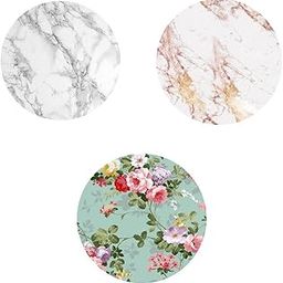 VELURA 3Pcs 120cm 48" Dia. Waterproof Non-Slip Round Table Cover Table Cloth Decor|1 Piece Marble Pattern Tablecloth| Tablecloths| Kitchen, Dining & Bar-image-43