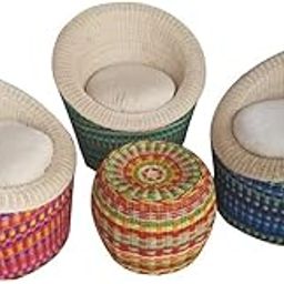 IRA Furniture Wooden Ecofriendly Colorful Chairs Set with Center Table-image-75