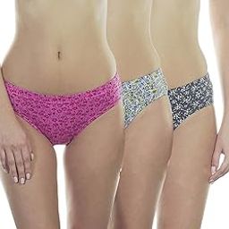 Carol Cotton Hipster for Women, mid-Rise Hipster Panty for Women, Cotton Printed Elasticated Panty, Pack of 3-picture-24