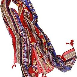 CALANDIS™ Women's Tassel Shawl Wrap Scarves Large Wraps Shawl Boho Beach Scarf 8 | Scarves & Wraps | Womens Accessories-image-37