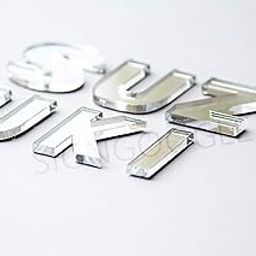 SIGNOOGLE Suzuki 3D Letters Logo Emblem Exterior Accessories Letters Sticker for Bonnet Mirror Color Pack of 2-image-3