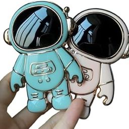 Astronaut Phone Stand and Bling Ring Combo, 2-Piece Accessory Set for Seamless Connecting and Versatile Compatibility (greenpink)-18