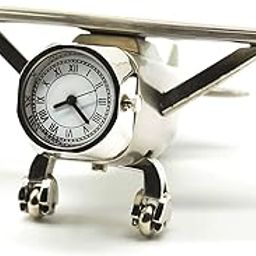 ZAHEPA Aeroplane Miniature Table Clock, Stylish Analog Desk Clock & Paper Weight, Manual Adjustment, Easy Battery Replacement, Ideal for Students & Kids Bedroom, Vintage Decor for Home & Office-19